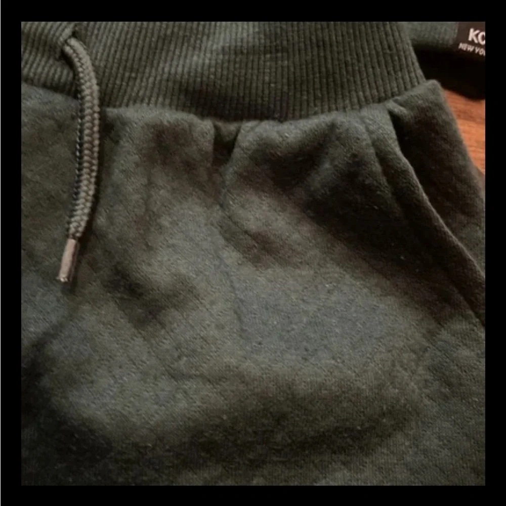 3pc Kenneth Cole NY Track Jacket Zip Up Waffle Style W/Joggers & T-Shirt Outfit